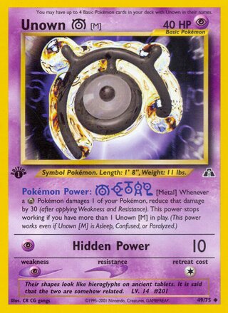 Unown [M] 49/75 from Neo Discovery