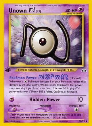 Unown [N] 50/75 from Neo Discovery