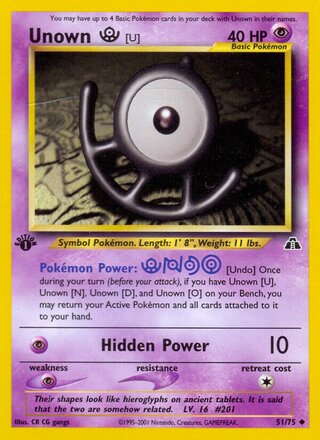 Unown [U] 51/75 from Neo Discovery