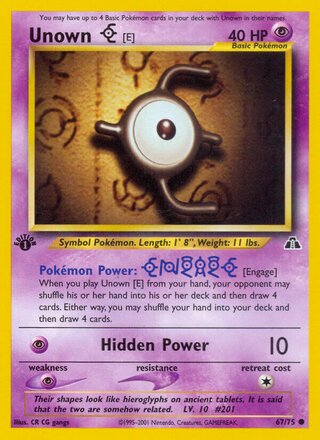 Unown [E] 67/75 from Neo Discovery