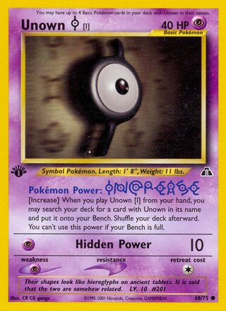Unown [I] 68/75 from Neo Discovery
