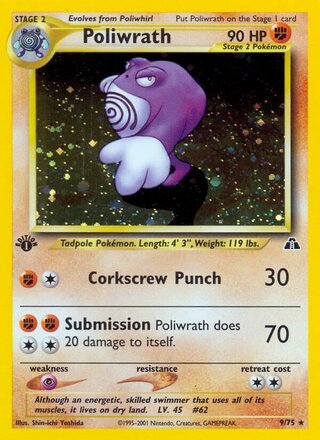 Poliwrath 9/75 from Neo Discovery