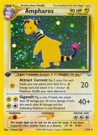 Ampharos 1/66 from Neo Revelation