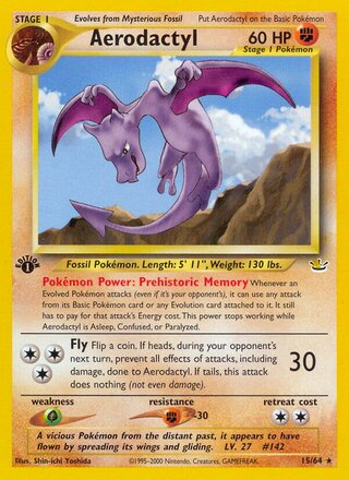 Aerodactyl 15/66 from Neo Revelation