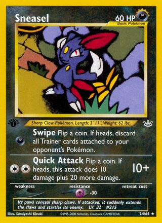 Sneasel 24/66 from Neo Revelation