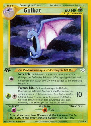 Golbat 29/66 from Neo Revelation