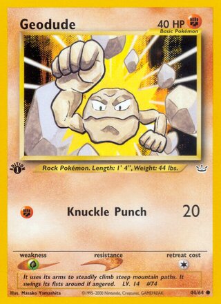 Geodude 44/66 from Neo Revelation