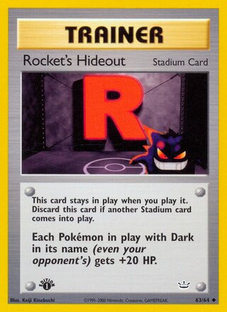 Rocket's Hideout 63/66 from Neo Revelation