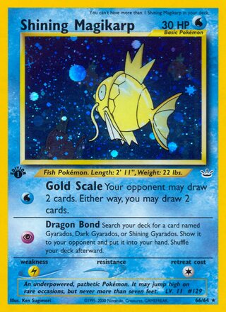 Shining Magikarp 66/66 from Neo Revelation