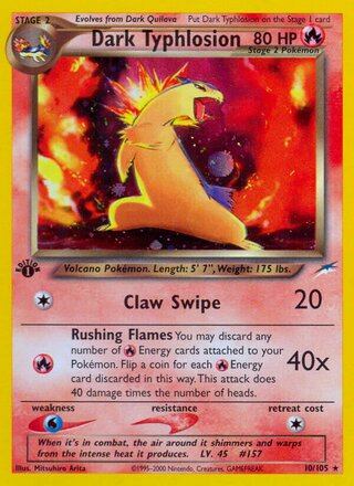 Dark Typhlosion 10/113 from Neo Destiny