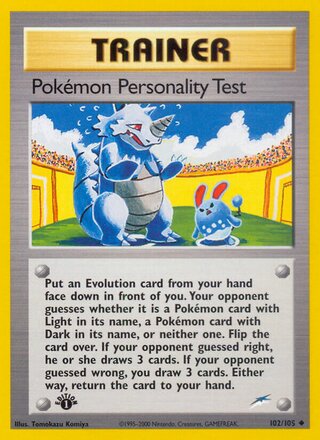 Pokémon Personality Test 102/113 from Neo Destiny