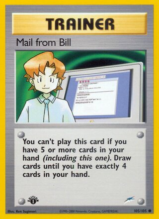 Mail from Bill 105/113 from Neo Destiny
