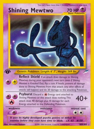 Shining Mewtwo 109/113 from Neo Destiny