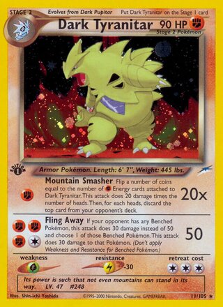 Dark Tyranitar 11/113 from Neo Destiny