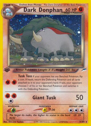 Dark Donphan 3/113 from Neo Destiny