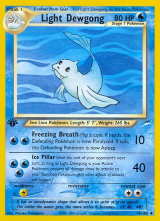 Light Dewgong 45/113 from Neo Destiny