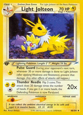 Light Jolteon 48/113 from Neo Destiny