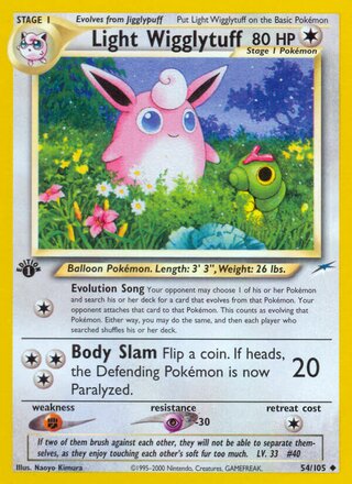 Light Wigglytuff 54/113 from Neo Destiny