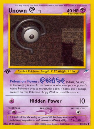 Unown [C] 57/113 from Neo Destiny