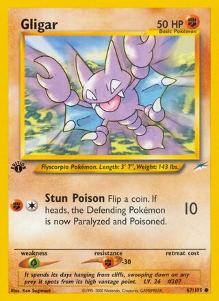 Gligar 67/113 from Neo Destiny