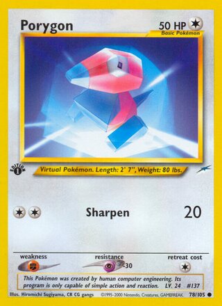 Porygon 78/113 from Neo Destiny