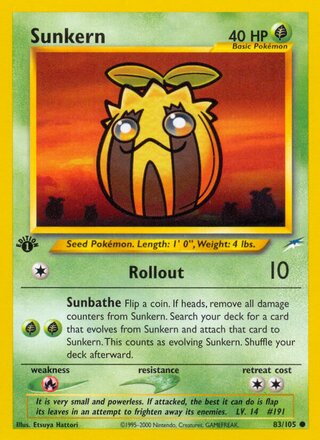 Sunkern 83/113 from Neo Destiny