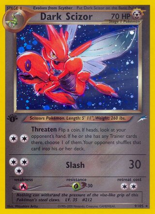 Dark Scizor 9/113 from Neo Destiny