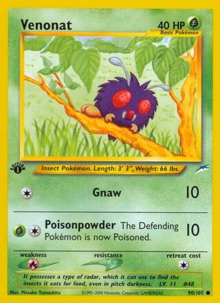 Venonat 90/113 from Neo Destiny