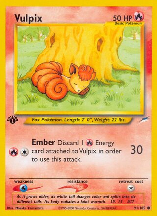 Vulpix 91/113 from Neo Destiny
