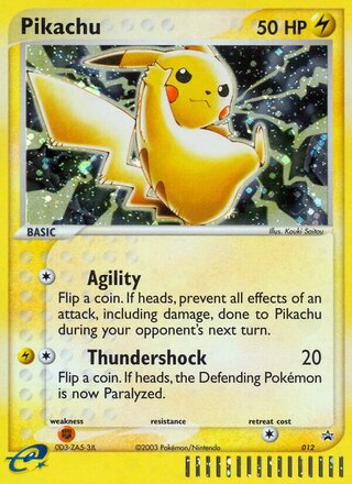 Pikachu 12/40 from Nintendo Promos