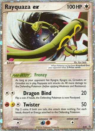 Rayquaza ex 39/40 from Nintendo Promos
