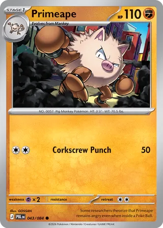 Primeape 43/120 from Pitch Black