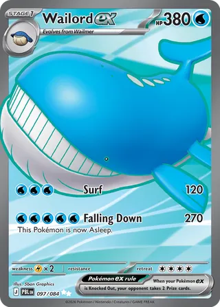 Wailord ex 97/120 from Pitch Black