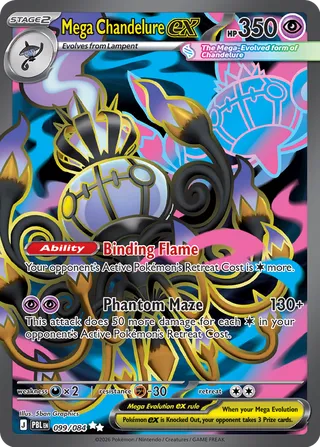 Mega Chandelure ex 99/120 from Pitch Black