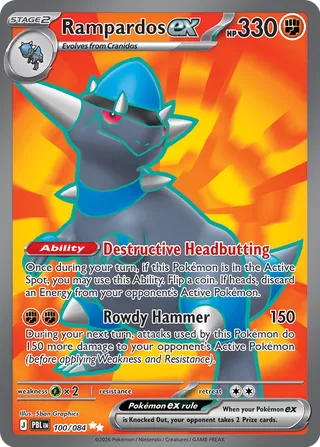 Rampardos ex 100/120 from Pitch Black