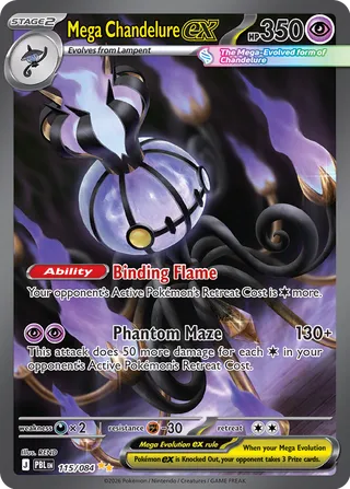 Mega Chandelure ex 115/120 from Pitch Black
