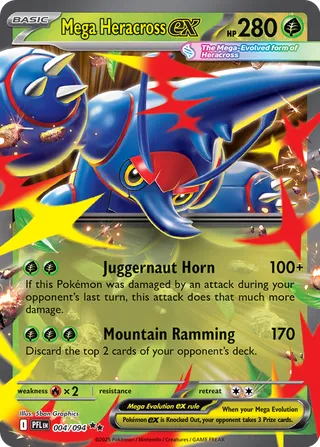 Mega Heracross ex 4/130 from Phantasmal Flames