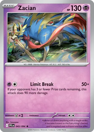 Zacian 45/130 from Phantasmal Flames