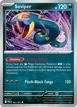 Seviper 62/130 from Phantasmal Flames