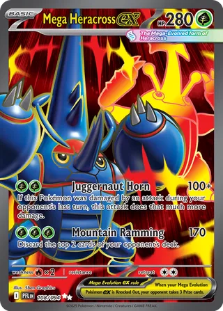 Mega Heracross ex 108/130 from Phantasmal Flames