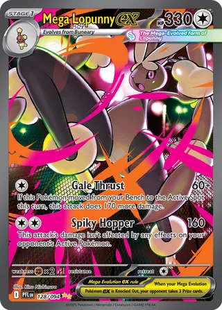 Mega Lopunny ex 128/130 from Phantasmal Flames