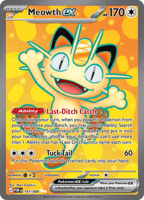 Meowth ex 107/124 from Perfect Order