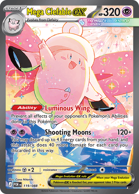 Mega Clefable ex 119/124 from Perfect Order