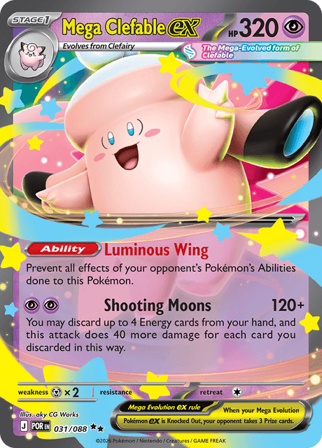 Mega Clefable ex 31/124 from Perfect Order