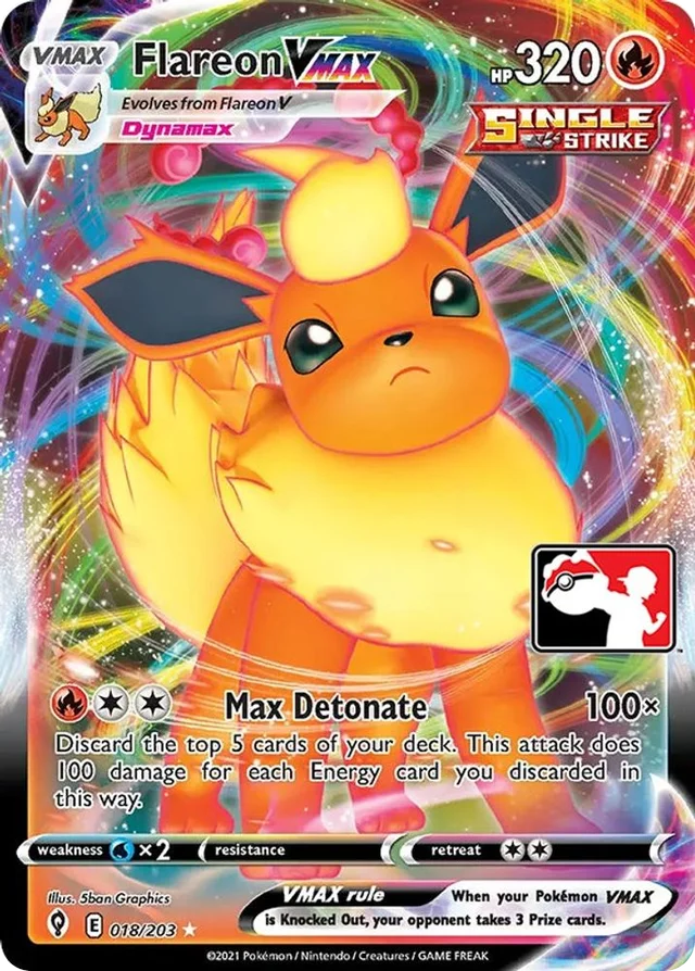 Flareon VMAX 4/170 from Play! Pokémon Prize Pack Series One