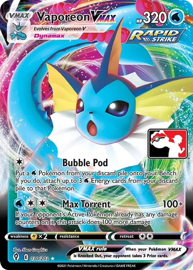 Vaporeon VMAX 5/170 from Play! Pokémon Prize Pack Series One