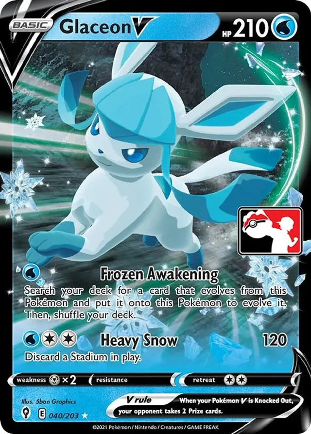 Glaceon V 7/170 from Play! Pokémon Prize Pack Series One