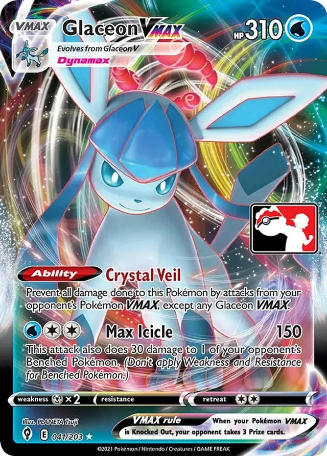 Glaceon VMAX 8/170 from Play! Pokémon Prize Pack Series One