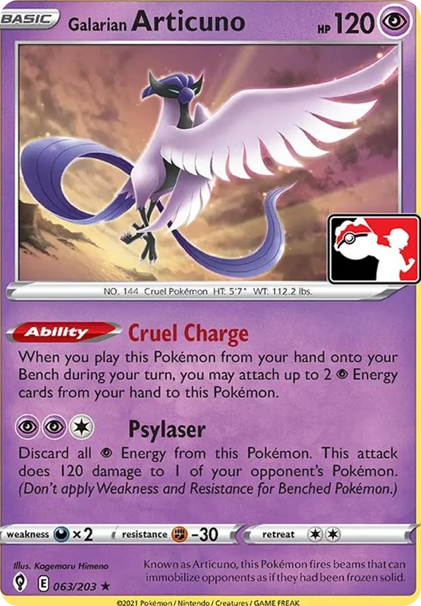 Galarian Articuno 12/170 from Play! Pokémon Prize Pack Series One