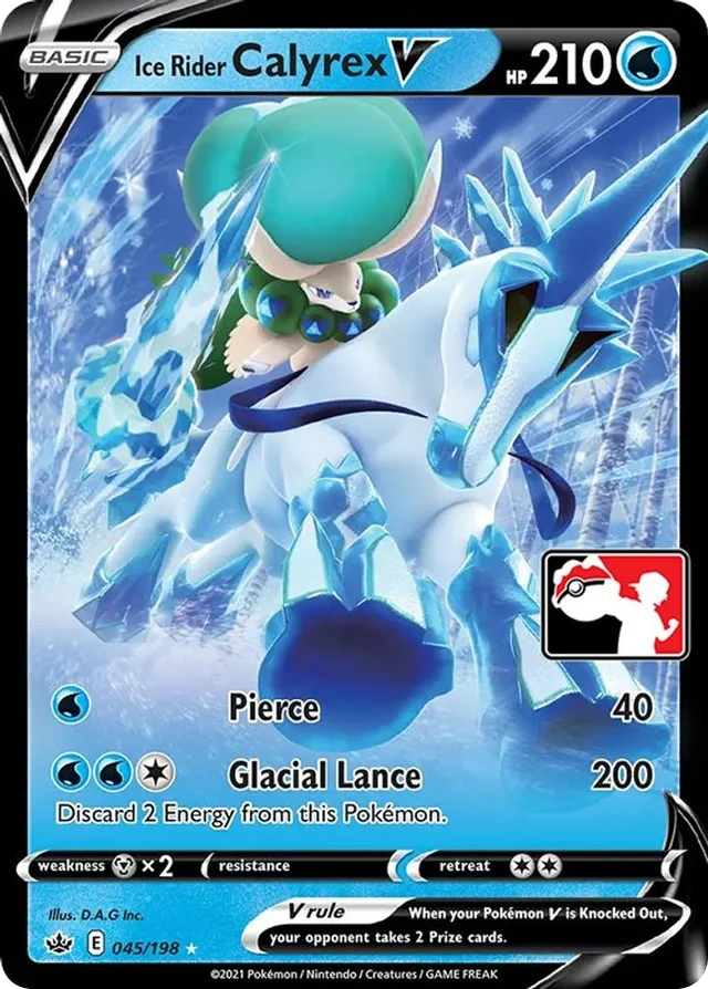 Ice Rider Calyrex V 44/170 from Play! Pokémon Prize Pack Series One